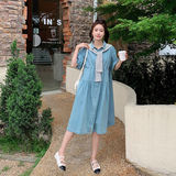 【大货已出】23年夏薄牛仔连衣裙送披肩229-8221-P135控188，女装连衣裙，浙宝229