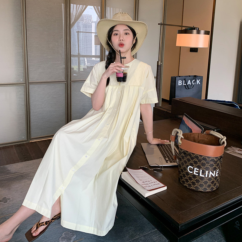 【现货】奶黄色连衣裙2B175-8219-P125控178,女装连衣裙,浙宝229