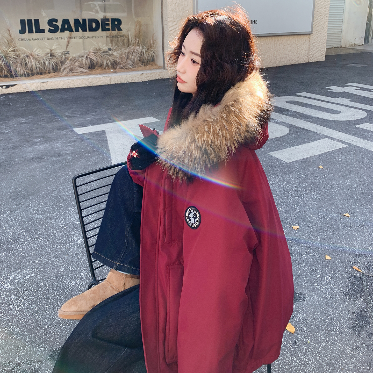 【大货】90绒工装羽绒服送真毛领229-8475-P355控528，女装羽绒服，浙宝229