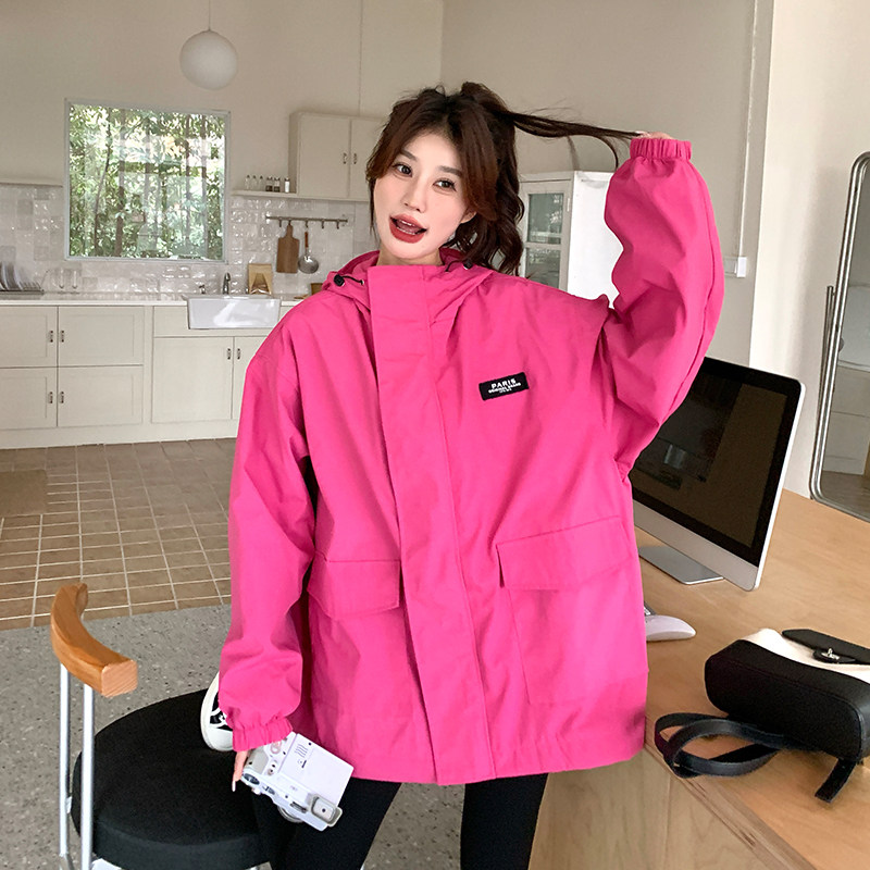 【大货】很特别的玫粉色冲锋衣城市户外风2B175-8288-P165控238,女装短外套,浙宝229