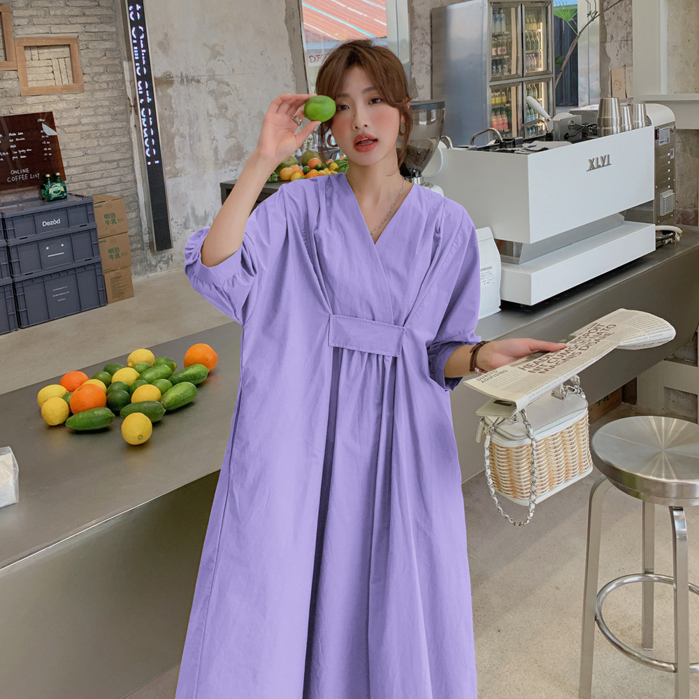 现货 大板型不挑身材连衣裙229-8173-P115控168图片