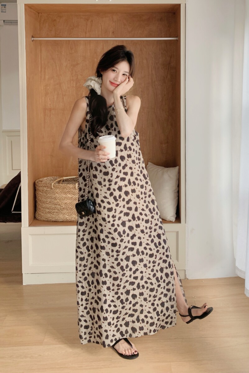 【新款】新款豹纹连衣裙2B175-8331-P135控198,女装连衣裙,浙宝229