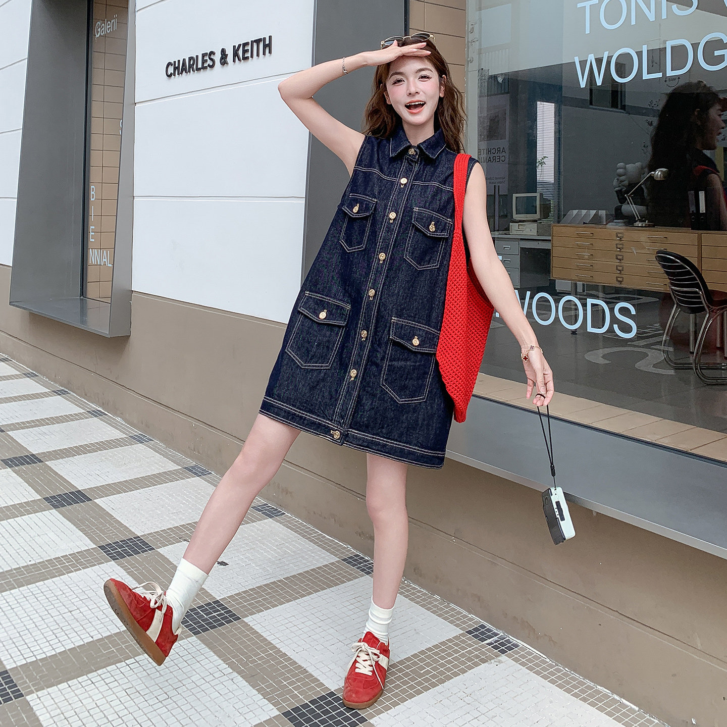 【大货已出】牛仔短连衣裙2B175-8503-P135控218，女装连衣裙，浙宝229