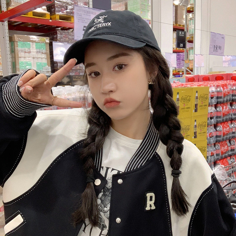 美式复古拼接棒球服外套女2023春秋款今年流行小个子休闲夹克上衣,女装短外套,浙宝229