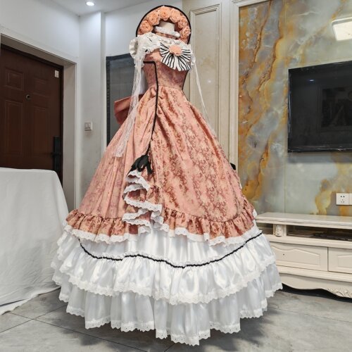 风度COS 黑执事夏尔知更鸟COSPLAY 服装订做 360度大裙摆 重工