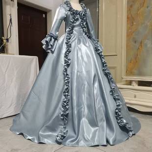 风度COS 第五人格红夫人镜像版灰蓝色水光缎cosplay服 漫展定做