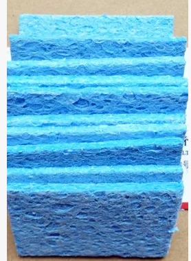 升值电子  加厚高温蓝色清洁电烙铁海绵 除锡棉 3.5*5CM