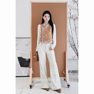 百蝶纹马甲气质女装 日晚蝶山早秋新中式 GZ5153GL656141 YANG