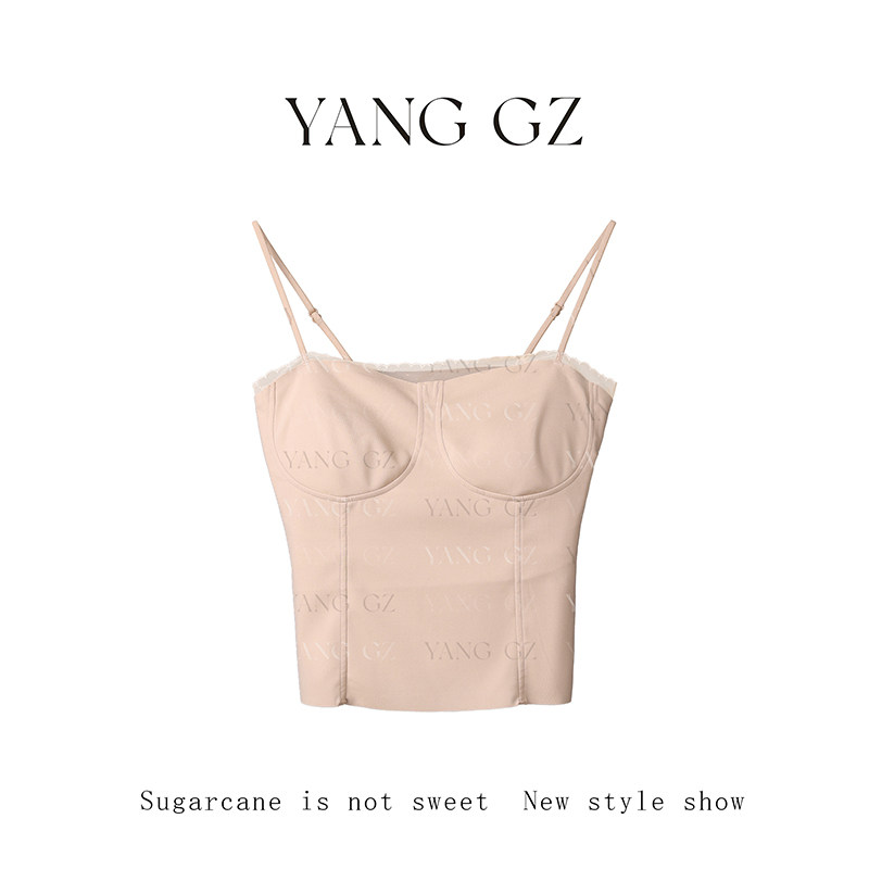 YANG GZ【粉底液美背】新款一体式胸垫立体杯型收腰美背