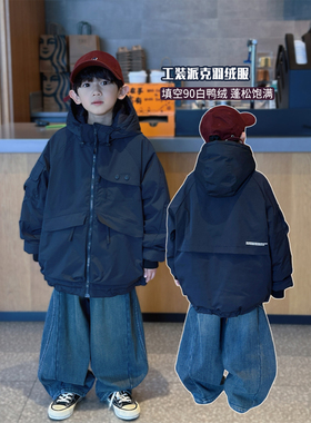 凯文家2025冬新品ANIKA品牌童装中大童派克羽绒服儿童冲锋衣外套