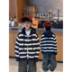 条纹连帽针织开衫 凯文家童装 男童中大童韩版 新品 外套 2025年冬季