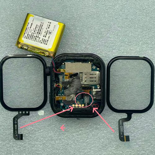 G3148B适用紫藤园XH011液晶总成儿童电话手表触摸外屏幕盖板表带