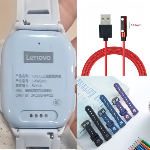 适用联想lecooA1/A1S/K1儿童电话手表硅胶表带腕带充电器数据线
