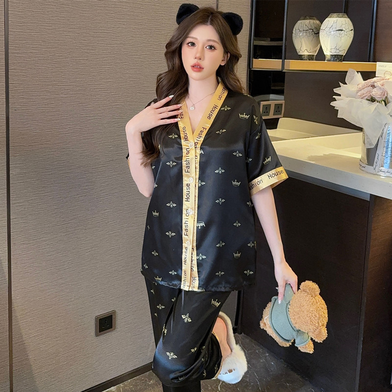 2025新款高级感冰丝睡衣女夏套装