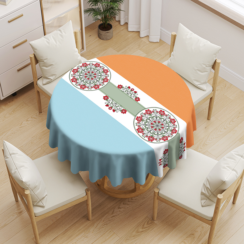 圆形餐桌布防水防油免洗防烫耐脏加厚pvc简约北欧轻奢高级感桌布
