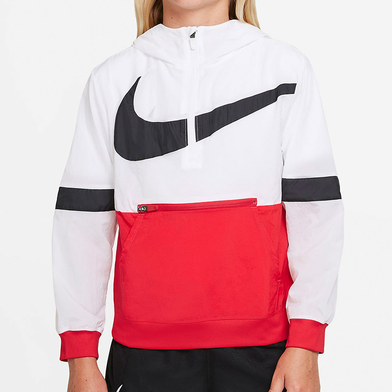 耐克大童潮流运动卫衣半拉套头衫