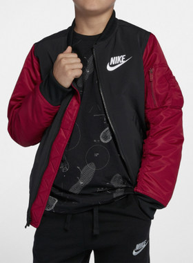 Nike/耐克正品新款大童运动立领保暖棉服棒球夹克外套939622
