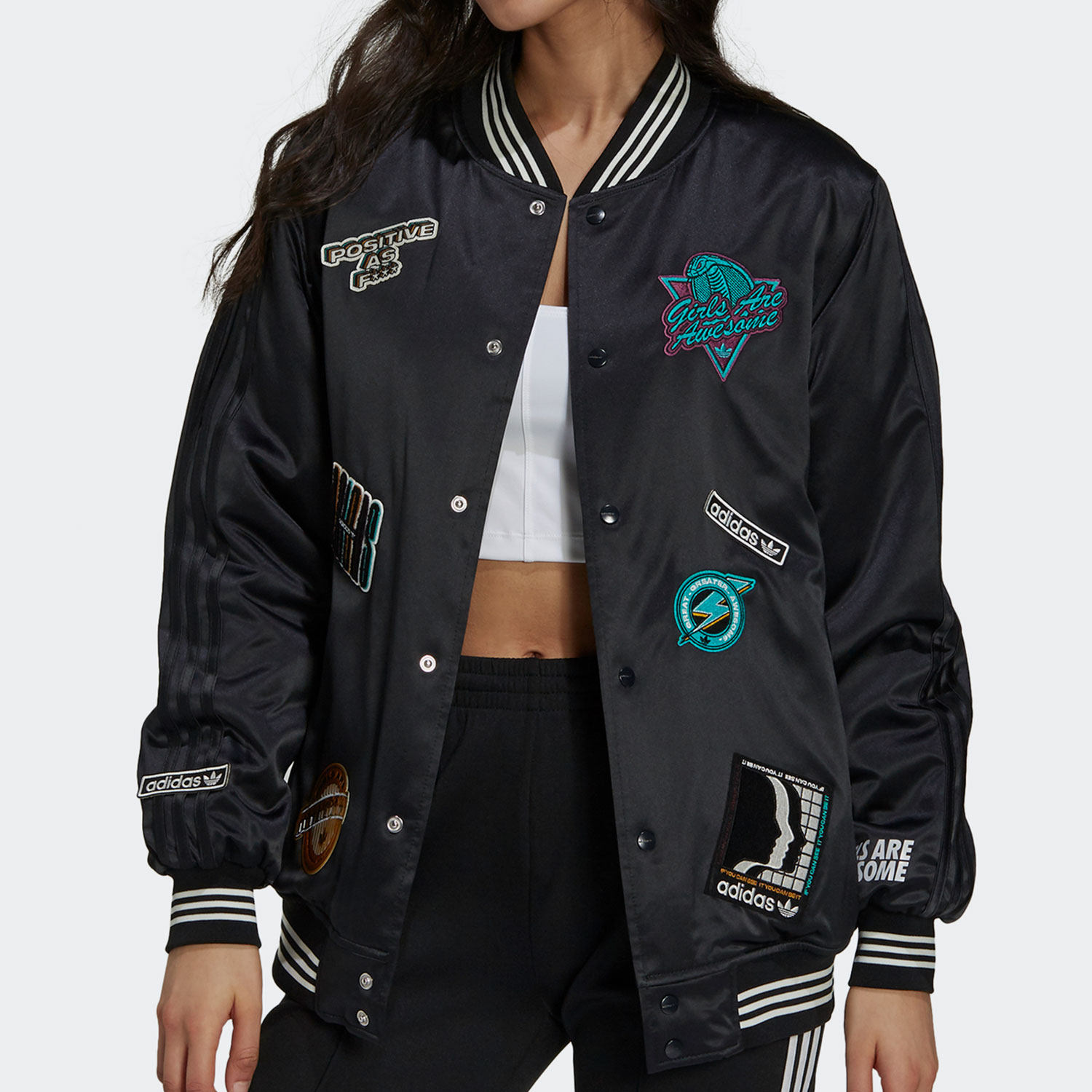 Adidas/阿迪达斯正品三叶草GIRLS ARE AWESOME女子夹克外套GU6983