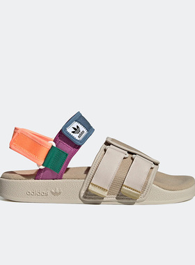 Adidas/阿迪达斯正品三叶草夏男女同款撞色运动沙滩鞋凉鞋 H03418