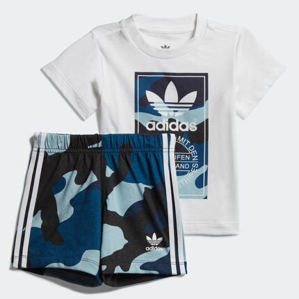 Adidas/阿迪达斯正品三叶草婴童 TEE SET短袖短裤套装 DW3843