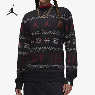 Nike/耐克正品冬季新款男子印花保暖圆领套头卫衣FD7464-010