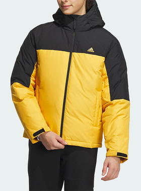 Adidas/阿迪达斯正品冬季男士防风保暖连帽拼接羽绒服IT8722