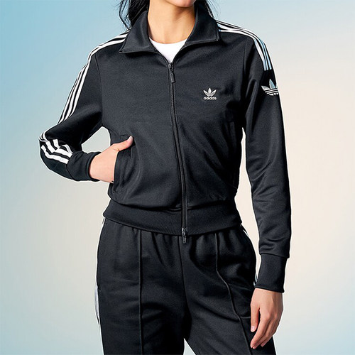 阿迪达斯女士经典立领夹克外套