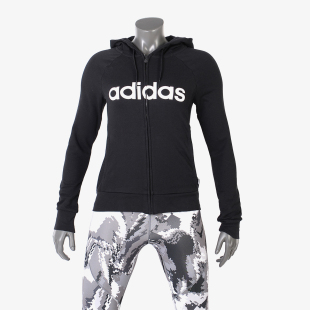 阿迪达斯正品 ZIP 新款 HOODIE女子连帽外套CV7028 Adidas