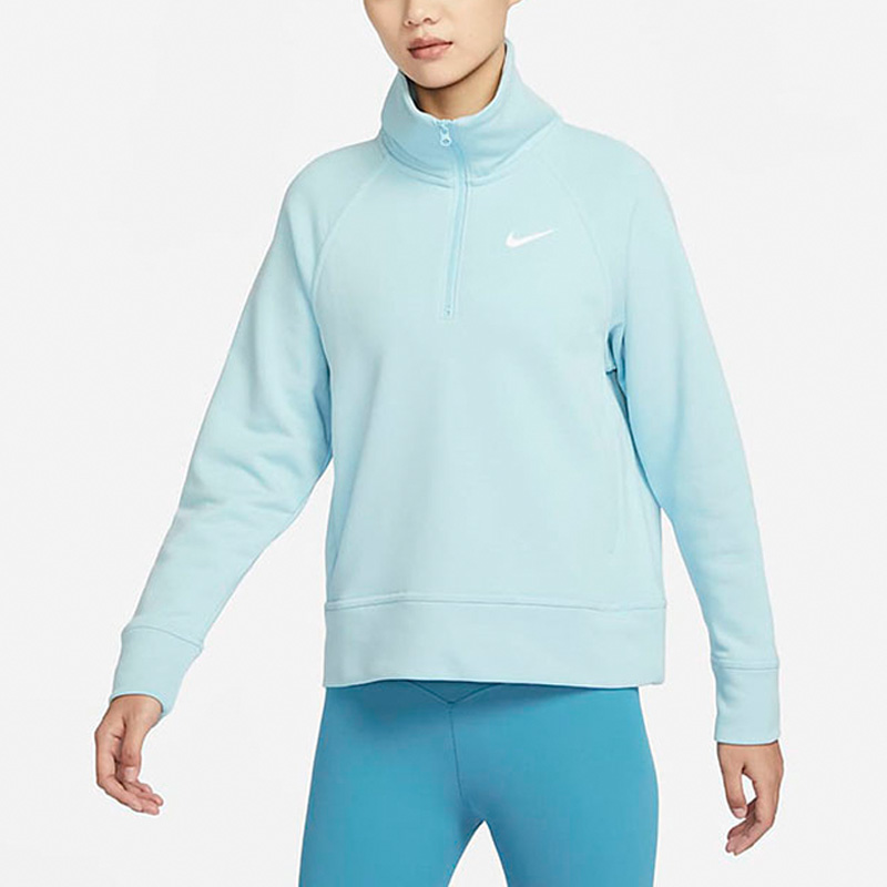 Nike/耐克正品春季新款女子休闲透气运动立领卫衣 FD9930-442