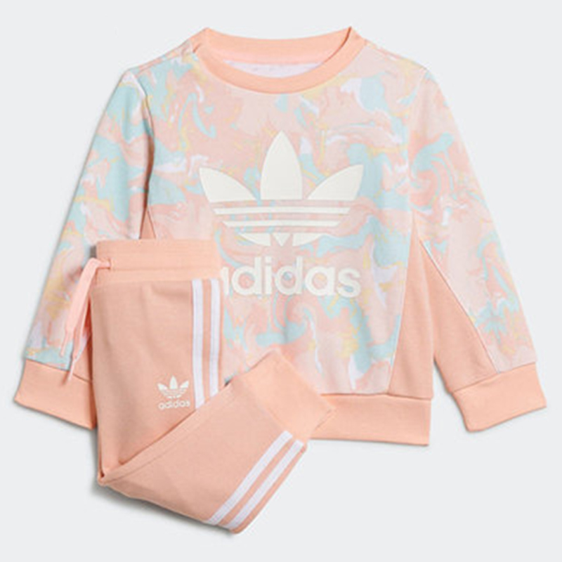 Adidas/阿迪达斯正品三叶草 新款婴童男女运动休闲套装H22632