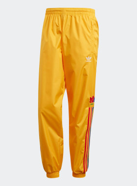 Adidas/阿迪达斯正品三叶草新款梭织男子休闲运动系带长裤 GE0845