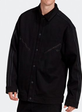 Adidas/阿迪达斯正品三叶草新款男子宽松翻领运动外套H33483