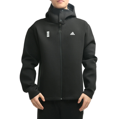 阿迪达斯男武极服连帽高领夹克