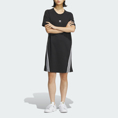 短袖 三叶草女士时尚 圆领连衣裙JF0661 阿迪达斯正品 Adidas