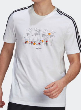 Adidas/阿迪达斯正品 夏季新款男子休闲训练短袖T恤 GL3086