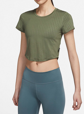Nike/耐克正品春季新款女子短款运动透气短袖T恤 DM7337-222