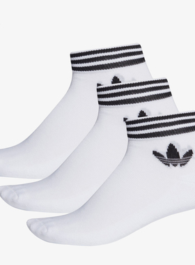 Adidas/阿迪达斯正品三叶草男女 新款运动袜中筒袜短袜 EE1152