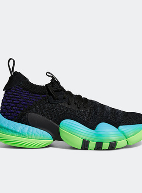 Adidas/阿迪达斯正品特雷杨2代新款男童低帮透气运动篮球鞋H06486