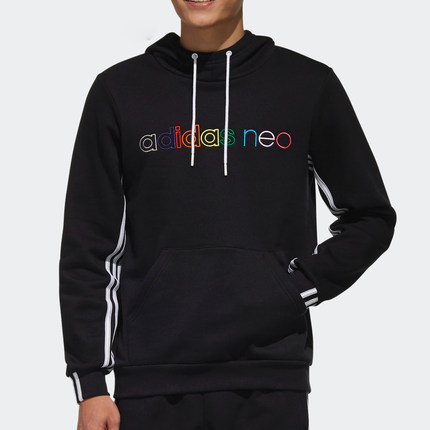 Adidas/阿迪达斯正品冬新款运动服加绒连帽套头衫休闲卫衣EH6427