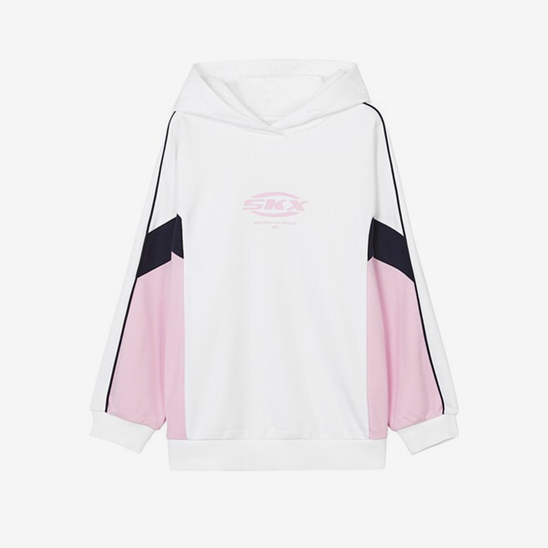 斯凯奇女童时尚运动休闲连帽卫衣