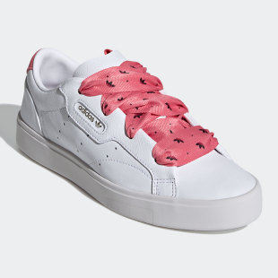 低帮轻便休闲鞋 Adidas W女子经典 三叶草SLEEK FY6679 阿迪达斯正品