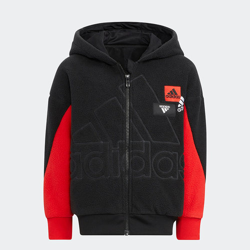 Adidas/阿迪达斯正品冬季小童运动保暖防风连帽外套 HM5200
