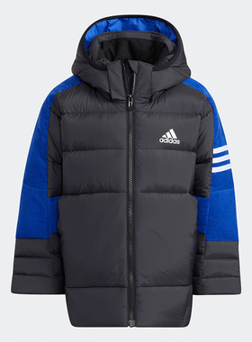 Adidas/阿迪达斯正品冬季小童运动保暖时尚连帽羽绒服外套 HB4074