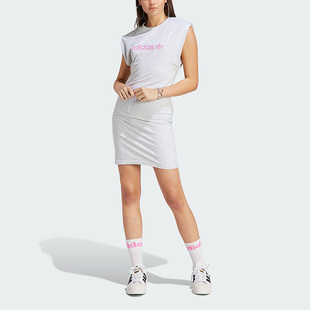 Adidas 三叶草新款 女子运动修身 连衣裙IC3081 阿迪达斯正品