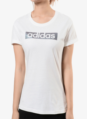 Adidas/阿迪达斯正品 GFX T LINE BOX 女子休闲运动短袖T恤DY8601