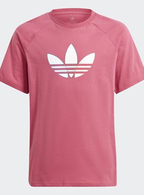 Adidas/阿迪达斯正品 夏季新款大童三叶草短袖运动T恤GN7436
