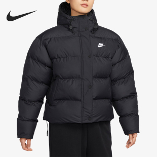 耐克正品 冬季 新款 010 Nike 女子运动休闲保暖短款 棉服FD8291