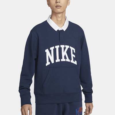 耐克男士复古长袖翻领卫衣