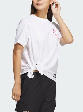 Adidas/阿迪达斯正品NEO草莓熊印花女子运动短袖T恤IP4028