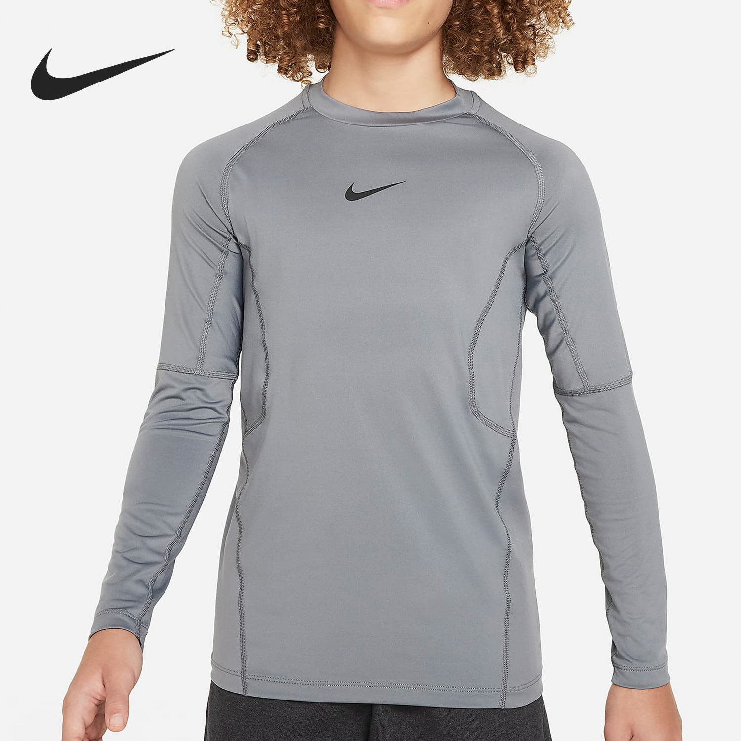 Nike/耐克正品 Pro Dri-FIT大童运动透气长袖T恤FJ6822-084